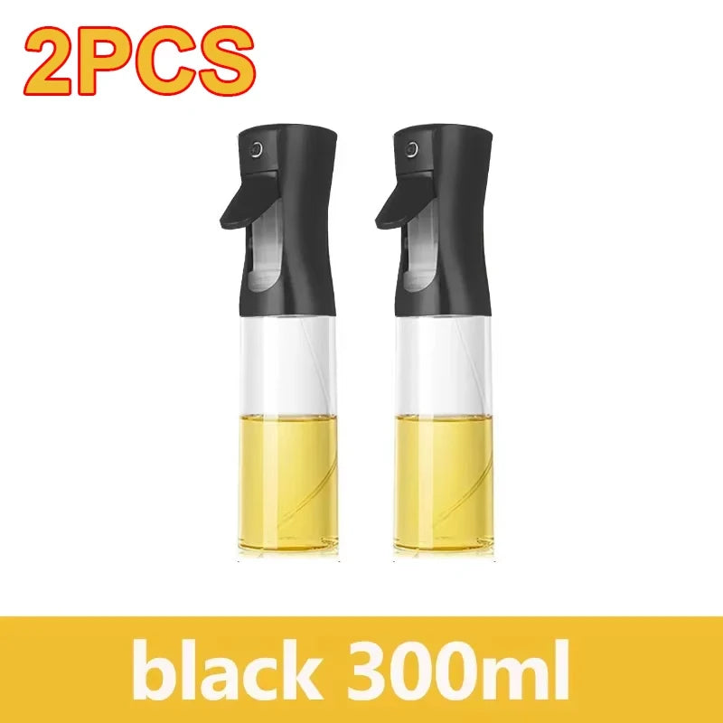 200/300/500ml Oil Spray Plastic Household Kitchen Oil Spray Bottle Or Oil Brush Nebulizing Mist Filling Cooking Dual Use BBQ