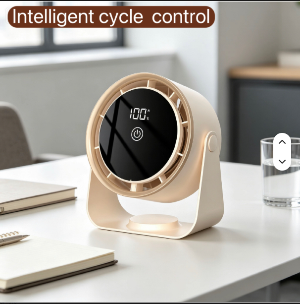 Portable Bladeless Desk Fan — USB Rechargeable, Touch Control