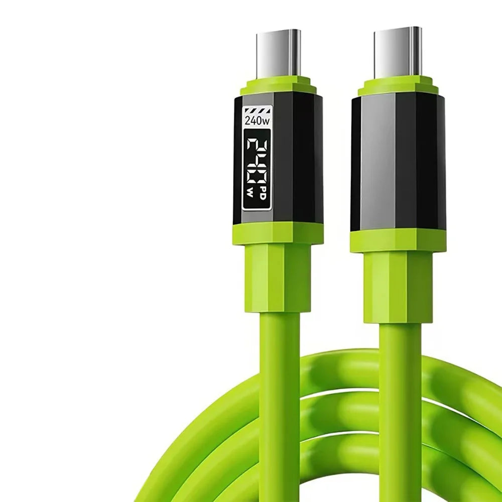 240W Type C Cable PD Fast Charging Phone Charger Data Cord For iPhone 17 Huawei Type C to USB C Quick Charge Wire